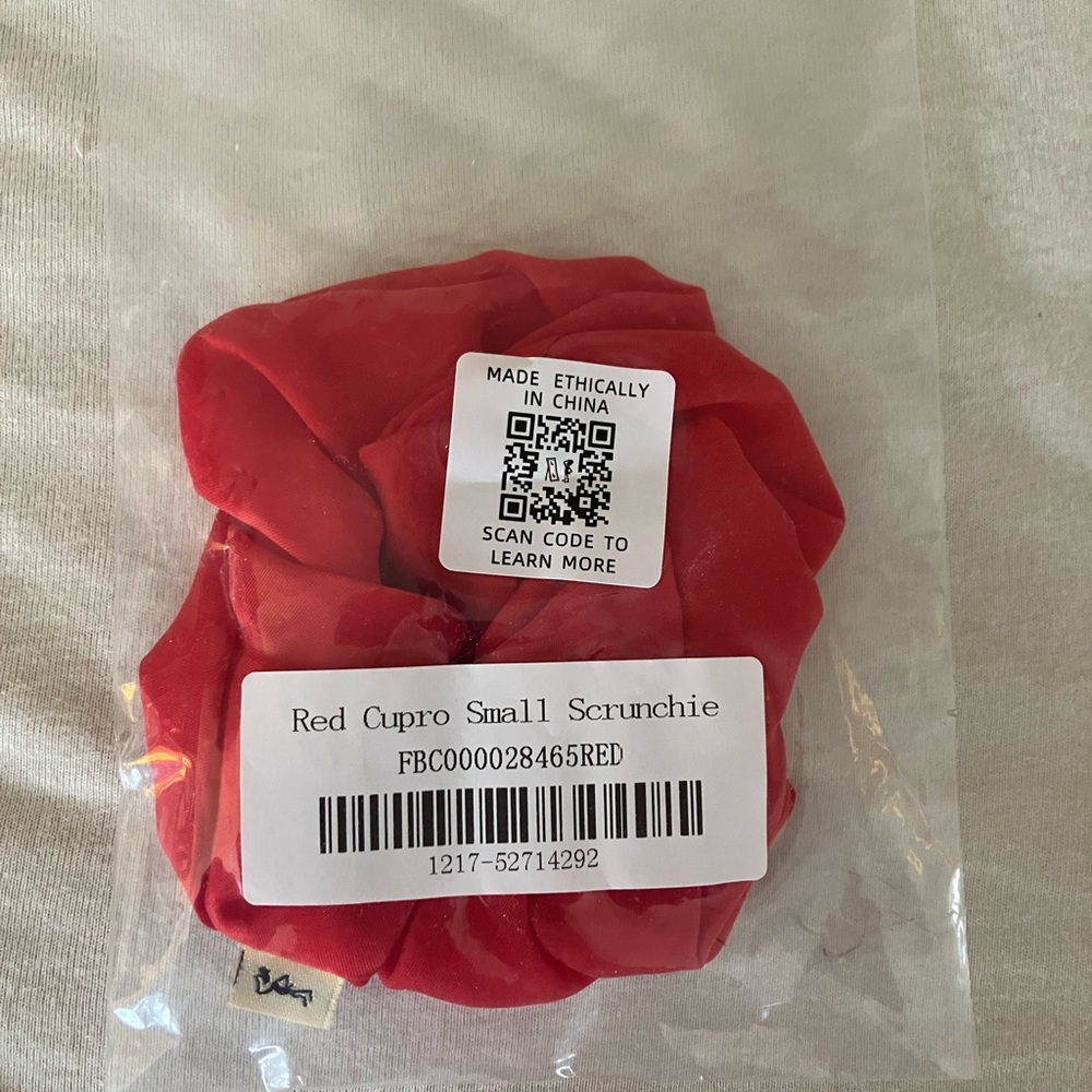 Fashion Brand Company Small Red Scrunchie Hair Tie